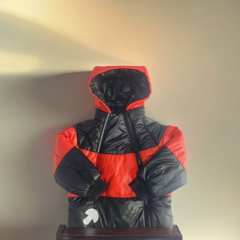 儿童连帽轻薄羽绒棉服时尚保暖冬季拼色短款潮流