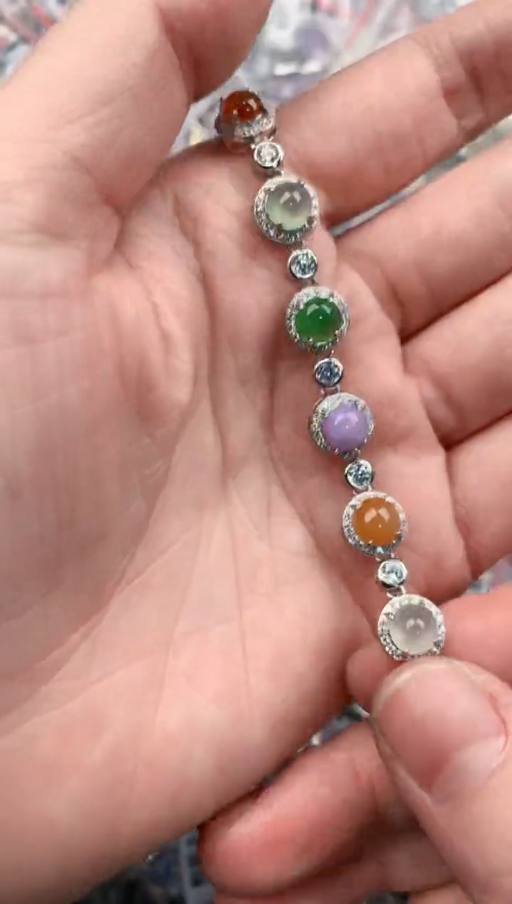 银S925镶嵌戒指翡翠12        6