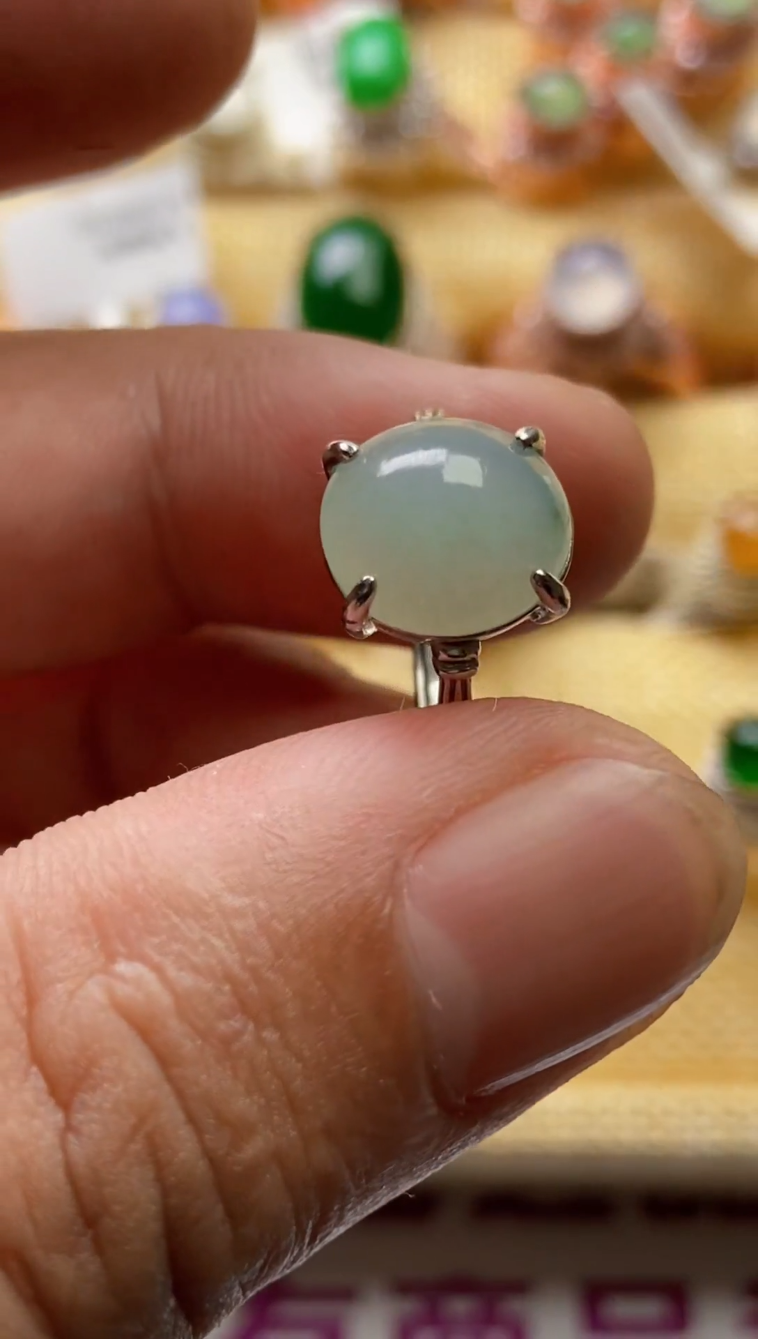 【闪购商品】翡翠戒指银S925镶嵌0000
