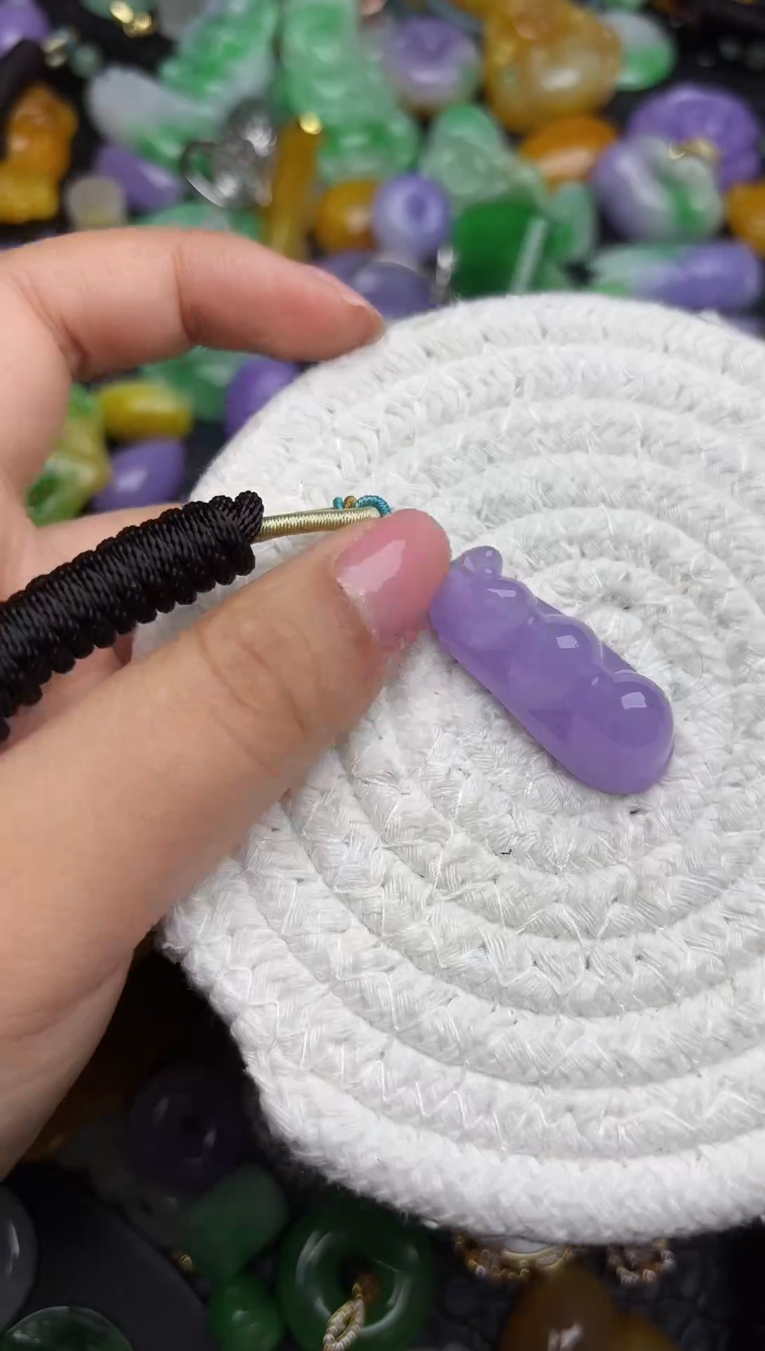 颈饰未镶嵌翡翠缅甸翡翠吊坠