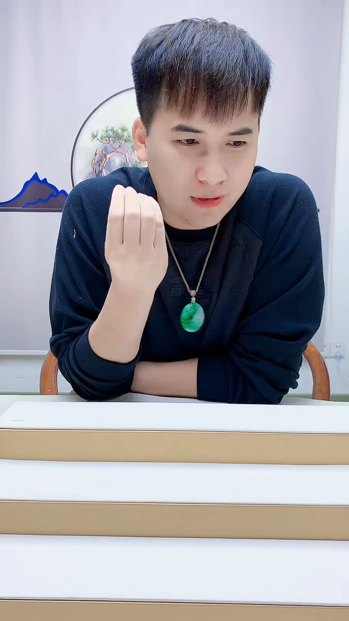 未镶嵌定制翡翠盛***理4868MM-毛货挂件