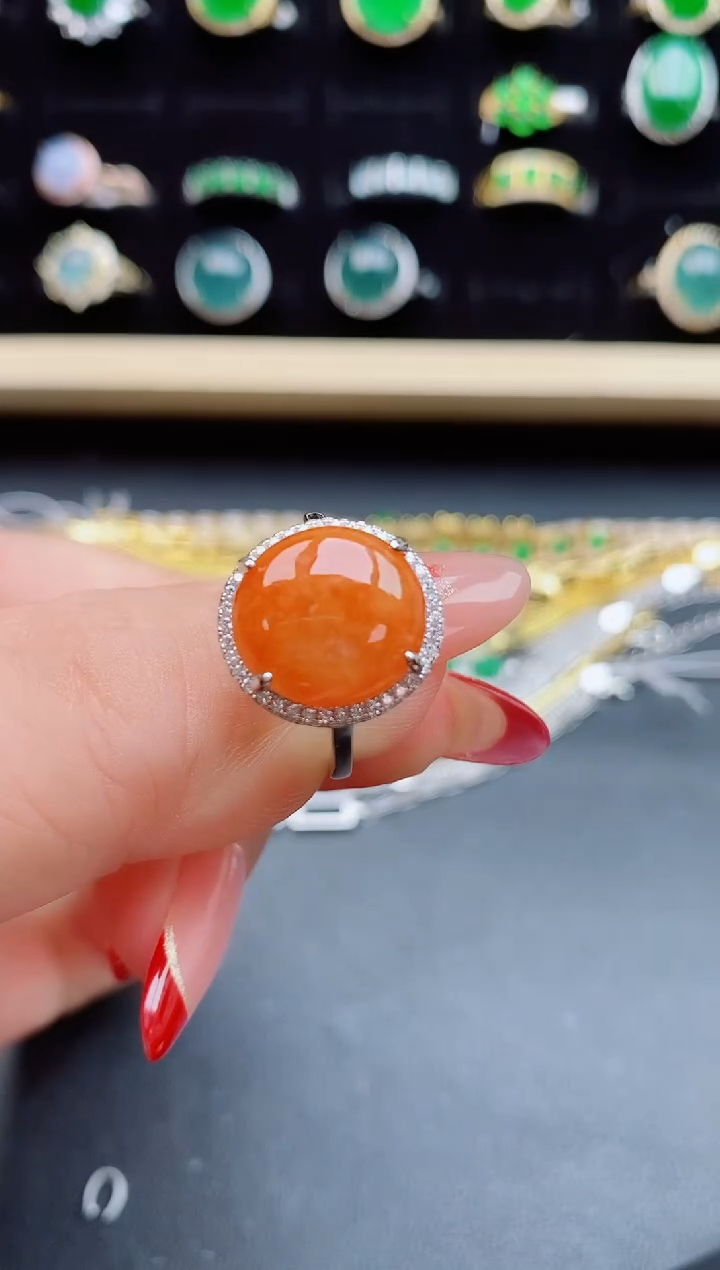 【闪购商品】翡翠戒指银S925镶嵌2132