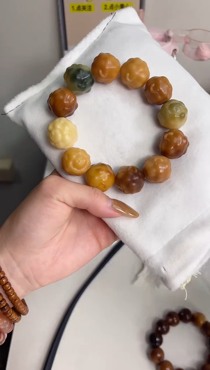 手串菩提根/象牙果沐c47干磨羊咩咩21mm手串