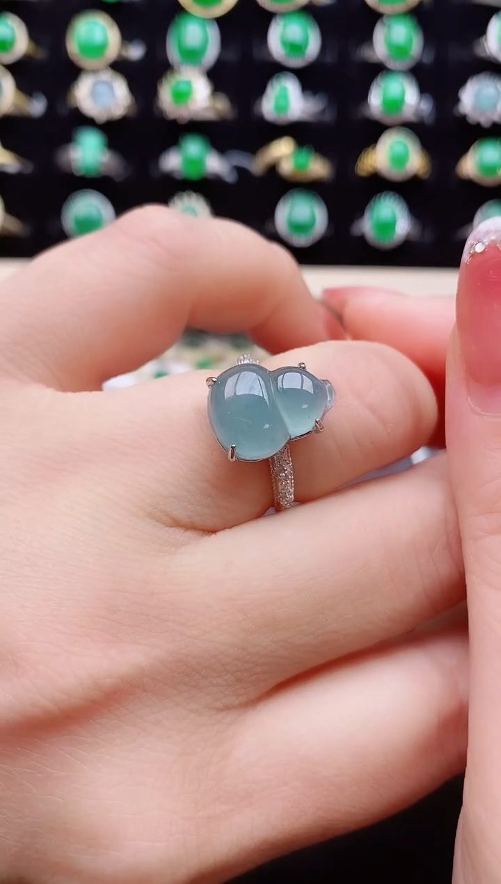 【闪购商品】翡翠戒指银S925镶嵌12121