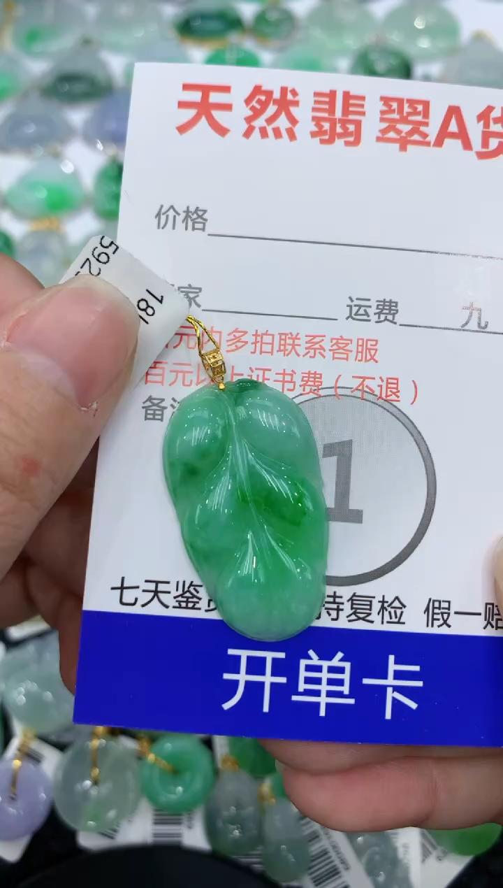 【闪购商品】翡翠颈饰18K金镶嵌1111111111