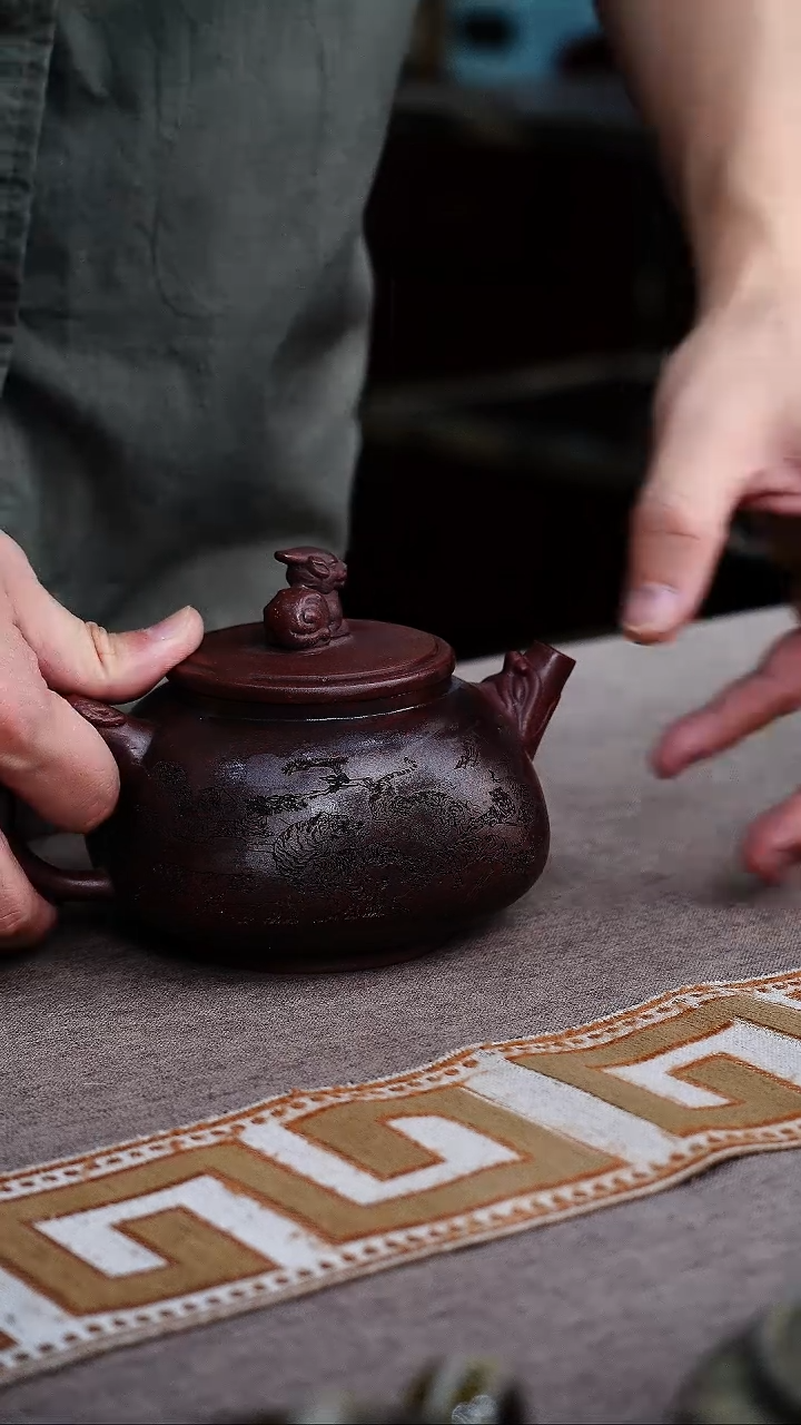 茶壶紫砂宜兴紫砂柴烧