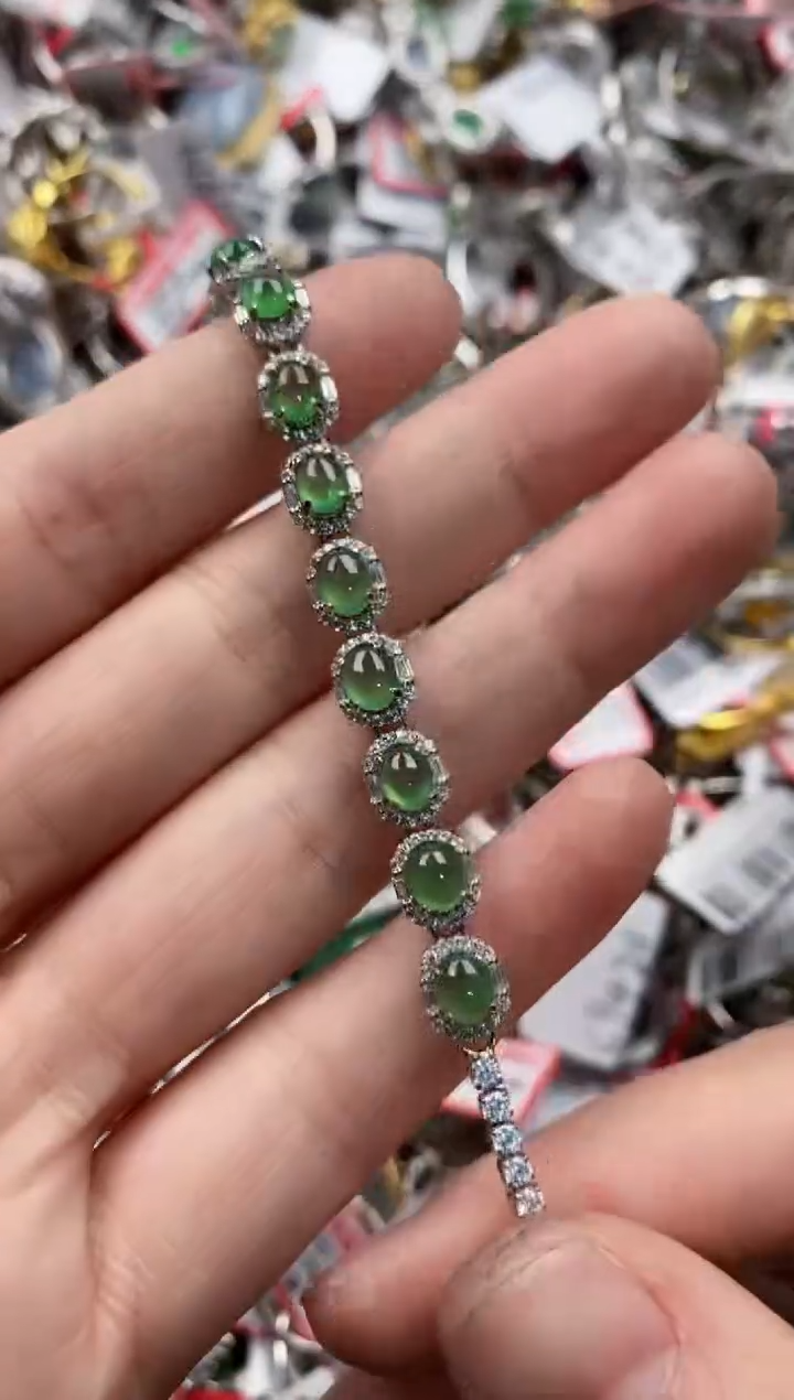 银S925镶嵌戒指翡翠4444----1