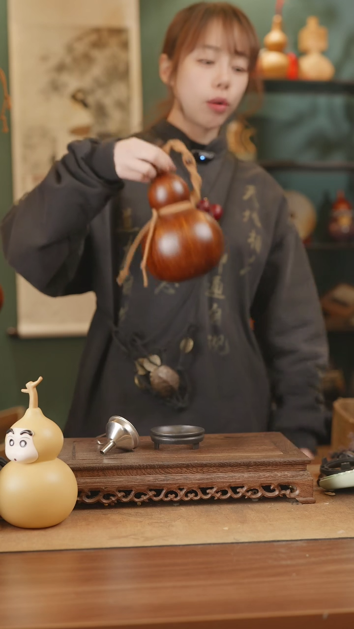 【闪购商品】261号精品天然大漆工艺防渗内胆酒葫芦~