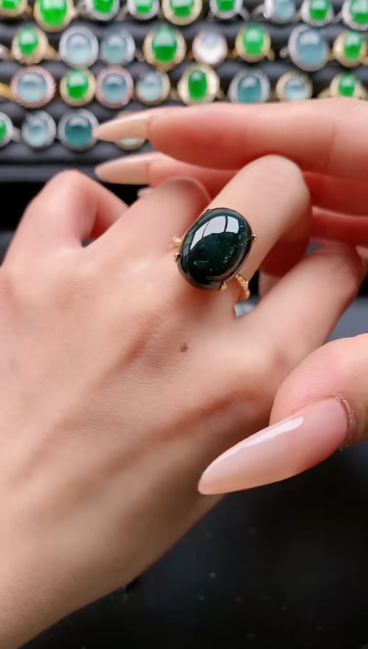 【闪购商品】翡翠戒指银S925镶嵌1111111