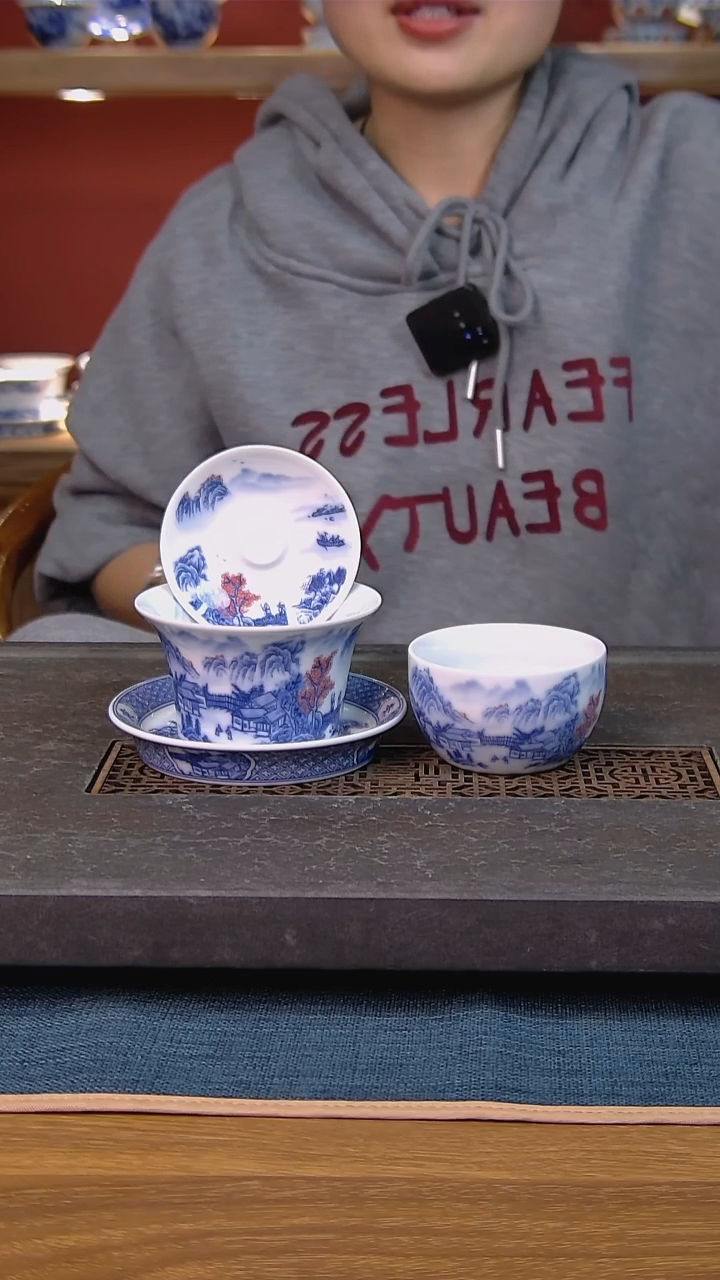 简装家用款2件套 白瓷陶瓷茶具