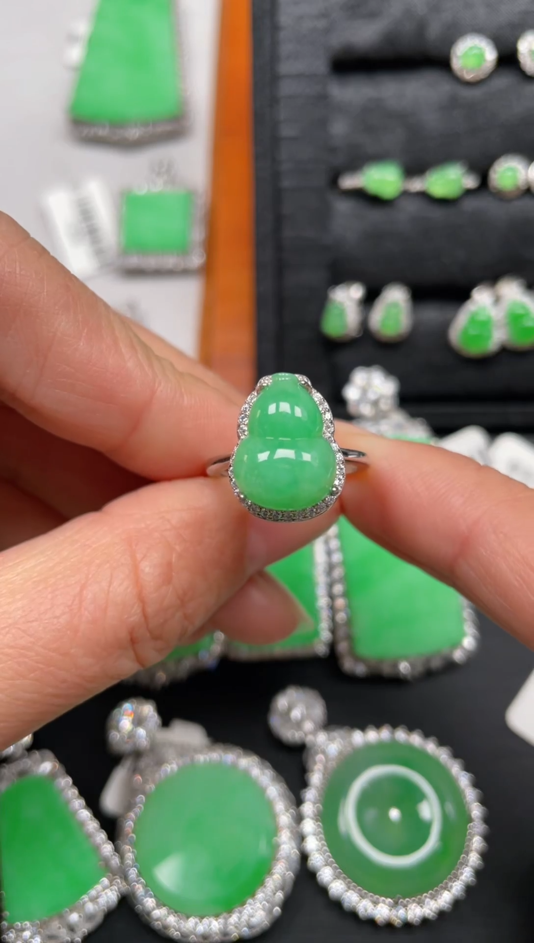 【闪购商品】翡翠戒指银S925镶嵌翡翠