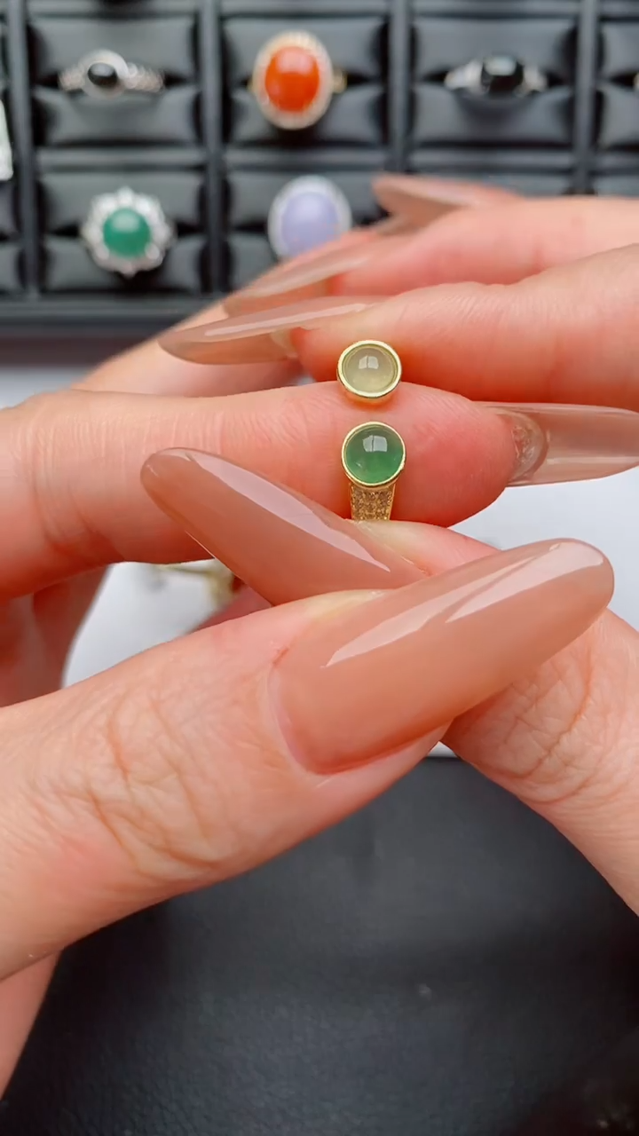 银S925镶嵌戒指翡翠.