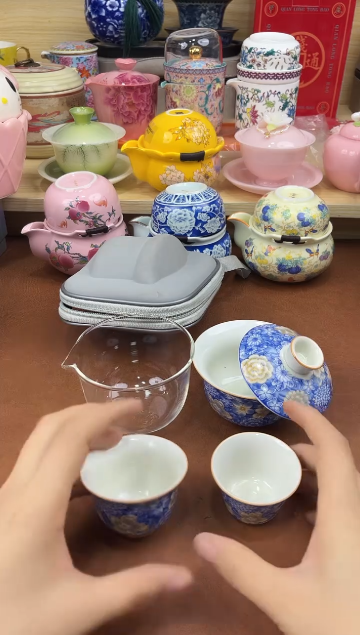 陶陶瓷茶具摆件旅行套组
