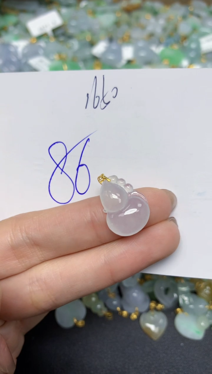 【闪购商品】翡翠颈饰18K金镶嵌天然翡翠A货