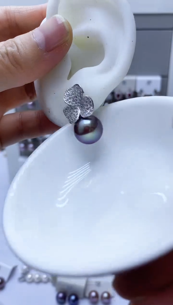 【闪购商品】淡水珍珠耳饰银S925镶嵌331