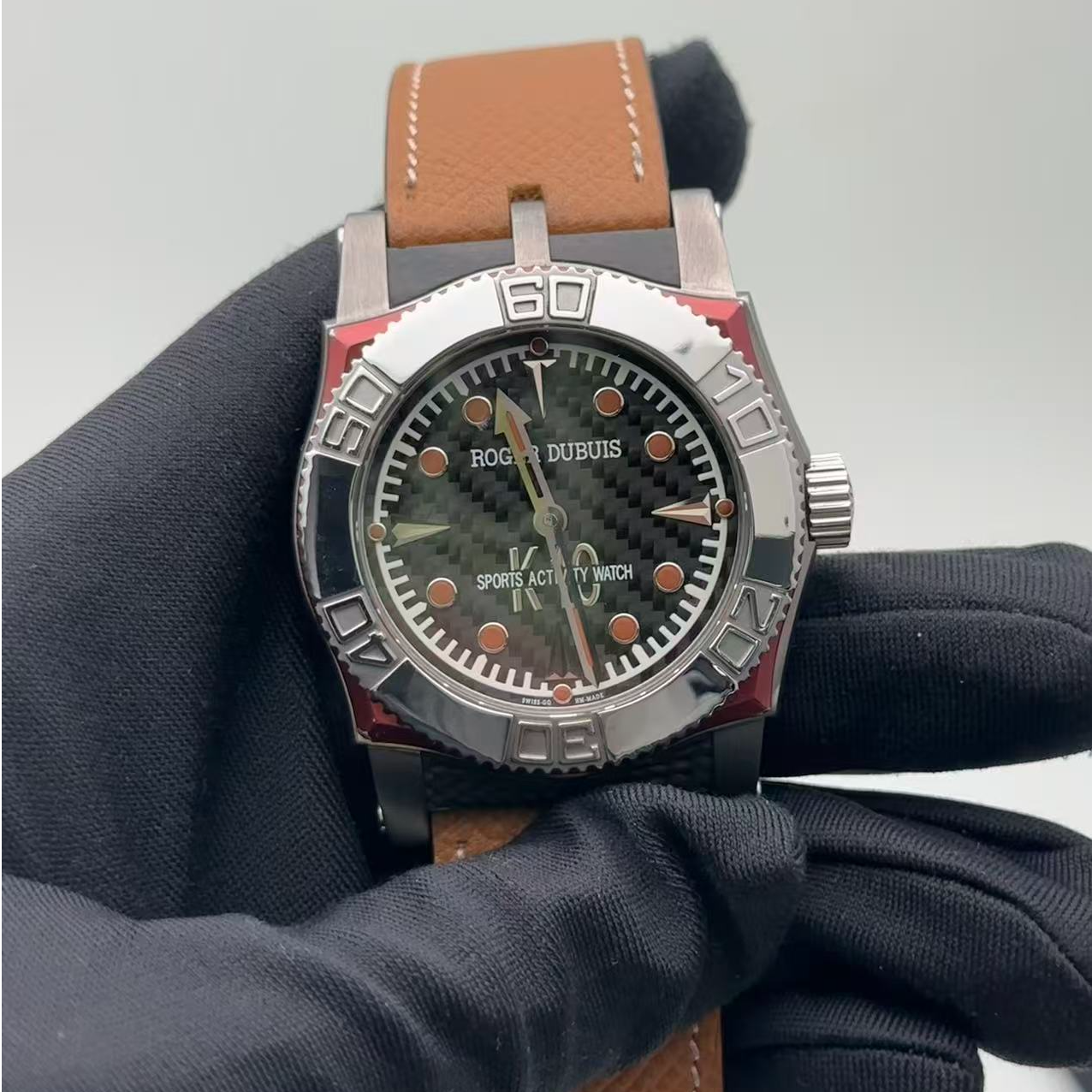 95新 ROGER DUBUIS/罗杰杜彼 K10 自动 精钢 46.5MM  公价20万