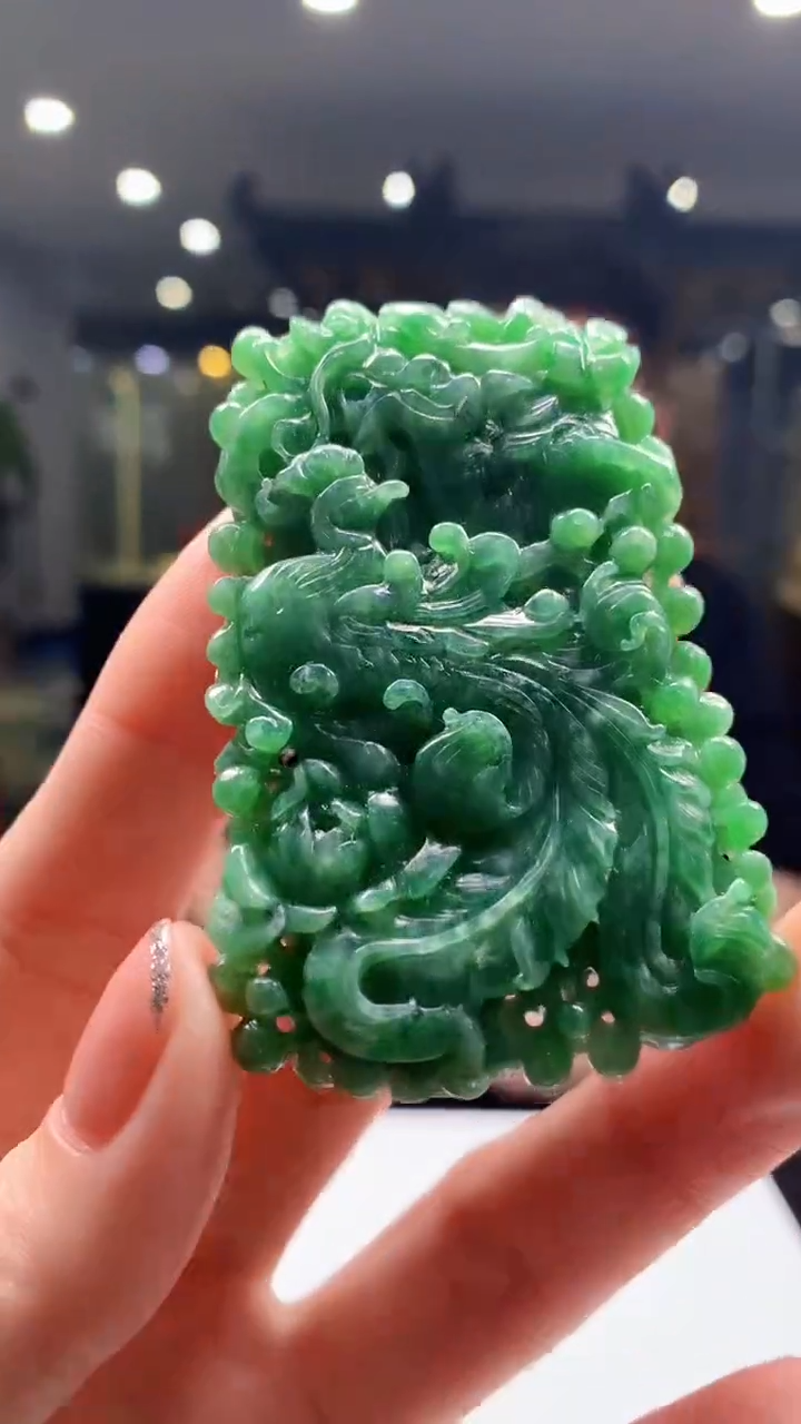 【闪购商品】定制翡翠未镶嵌1019ry-毛货挂件38