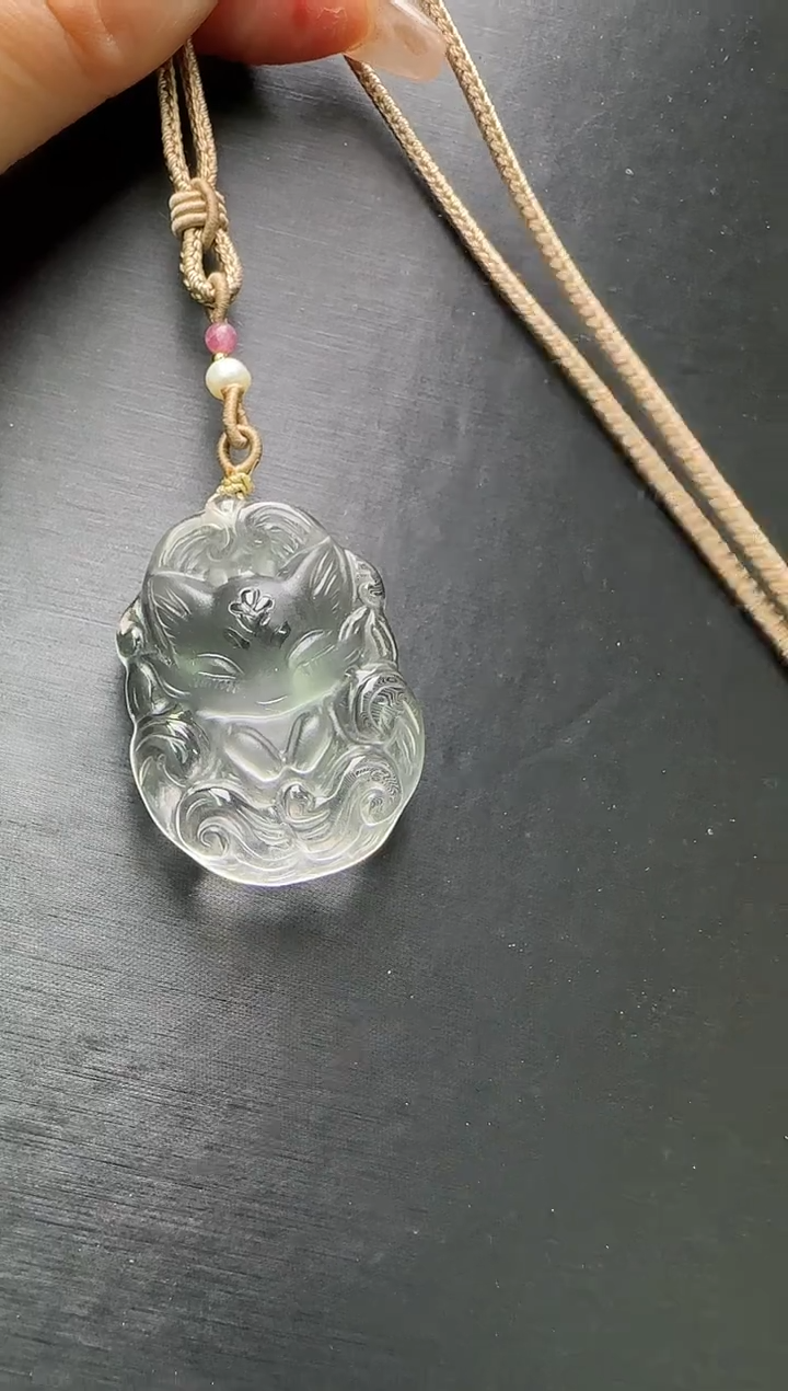 【闪购商品】水晶吊坠未镶嵌白水晶凤九吊坠 M38014