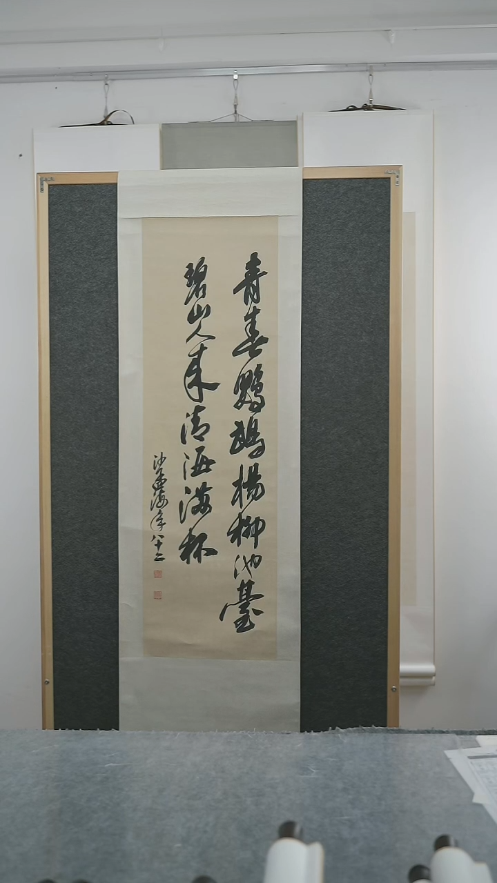 书法青****m沙老师多字书法立轴