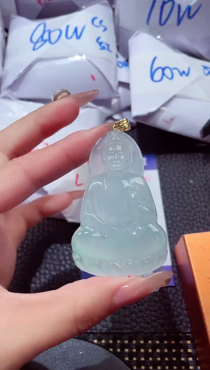 颈饰18K金镶嵌翡翠277