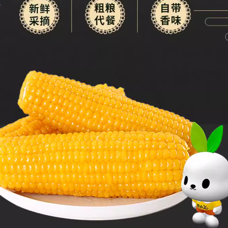 河套黄糯玉米棒真空包装袋非即食内蒙甜糯黏苞米玉米（个头小）