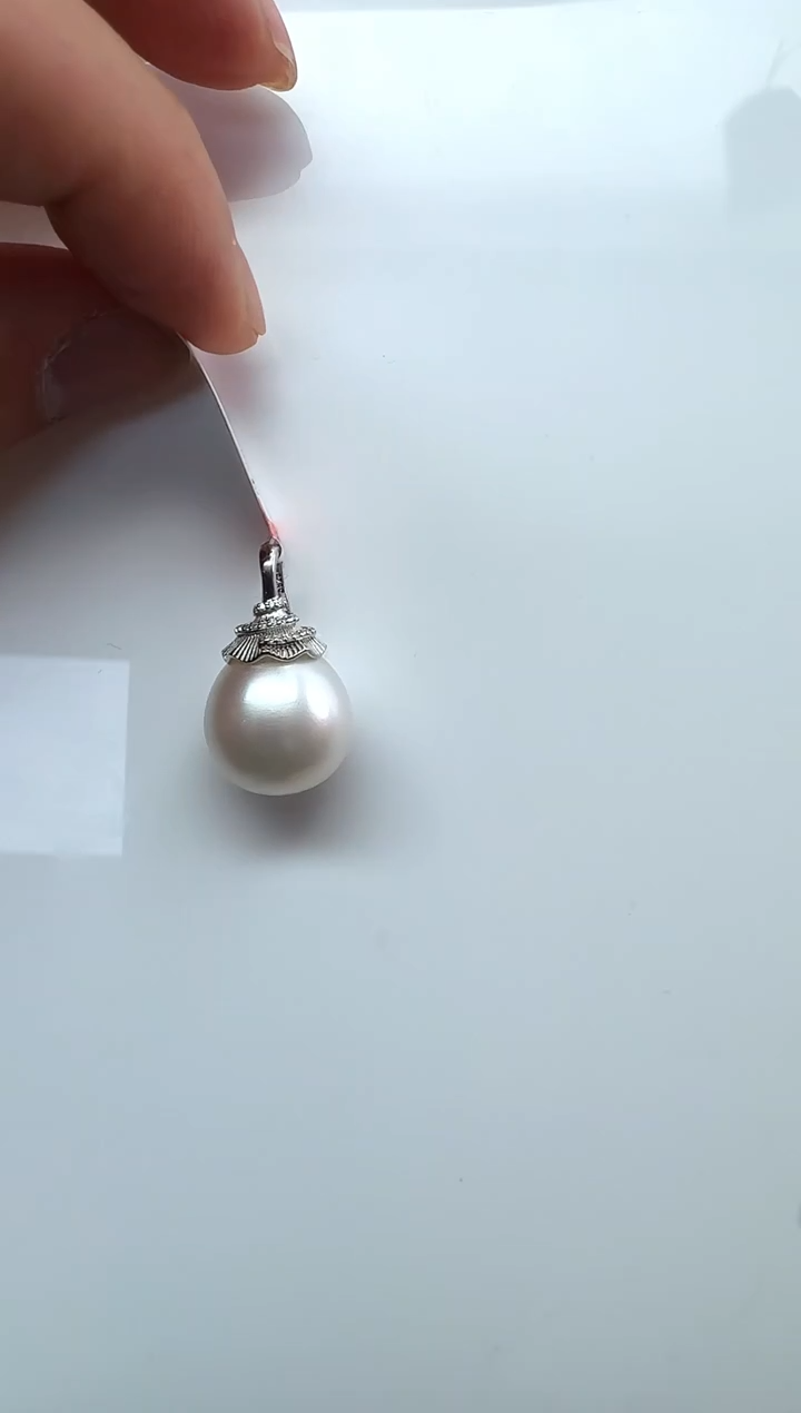 【闪购商品】海水珍珠AQ银S925镶嵌海水珍珠吊坠@@V437
