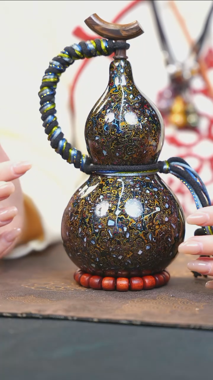 【闪购商品】DD153漆艺酒葫芦不包手串及旋转底座