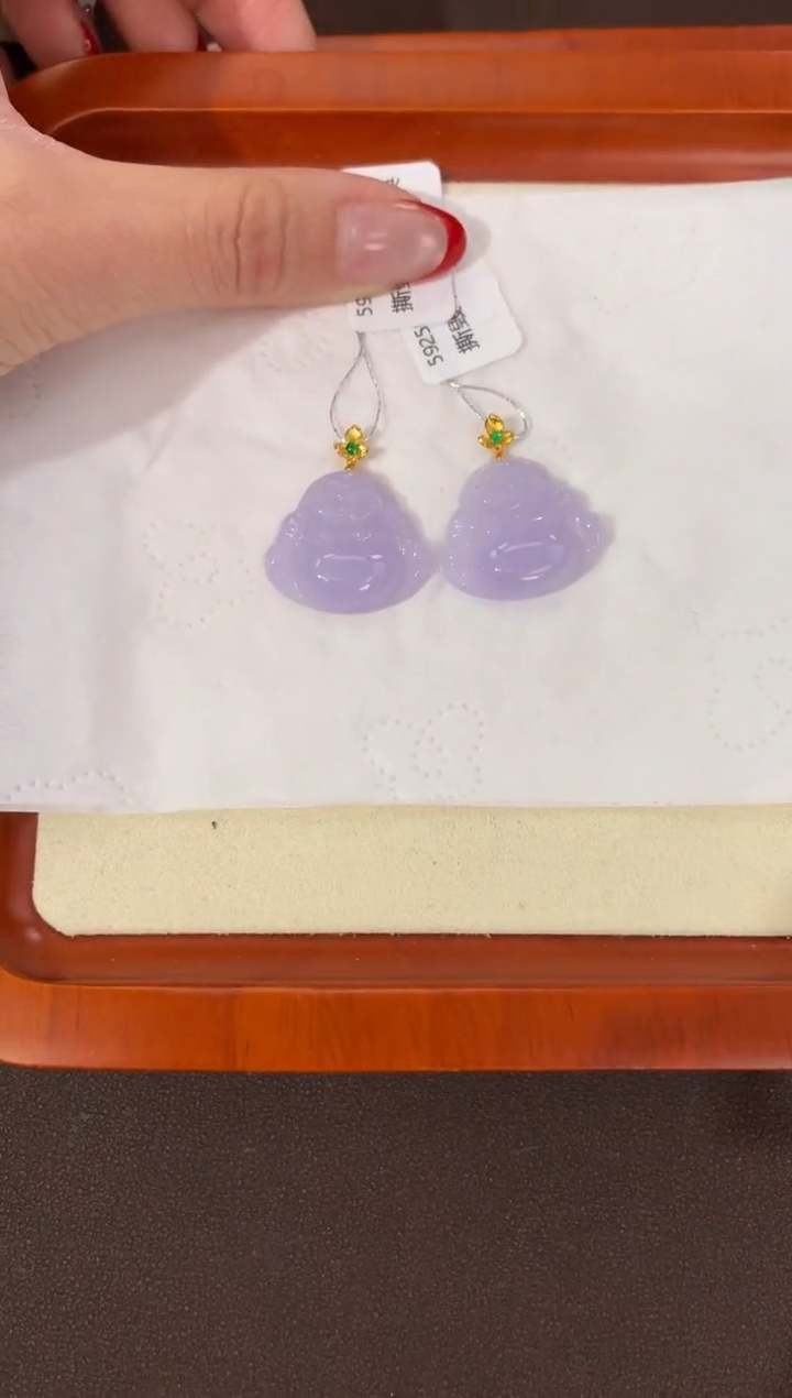 【闪购商品】翡翠颈饰18K金镶嵌天然缅甸a货翡翠(多样性发其一)
