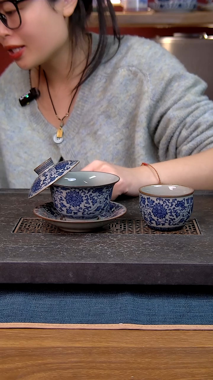 简装家用款2件套 老陶泥开片纹陶瓷茶具