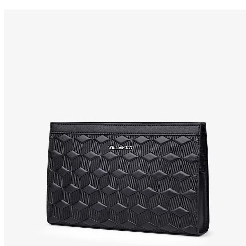 英皇保罗男士编织男士手包新款手拿包压纹经典时尚潮流高奢