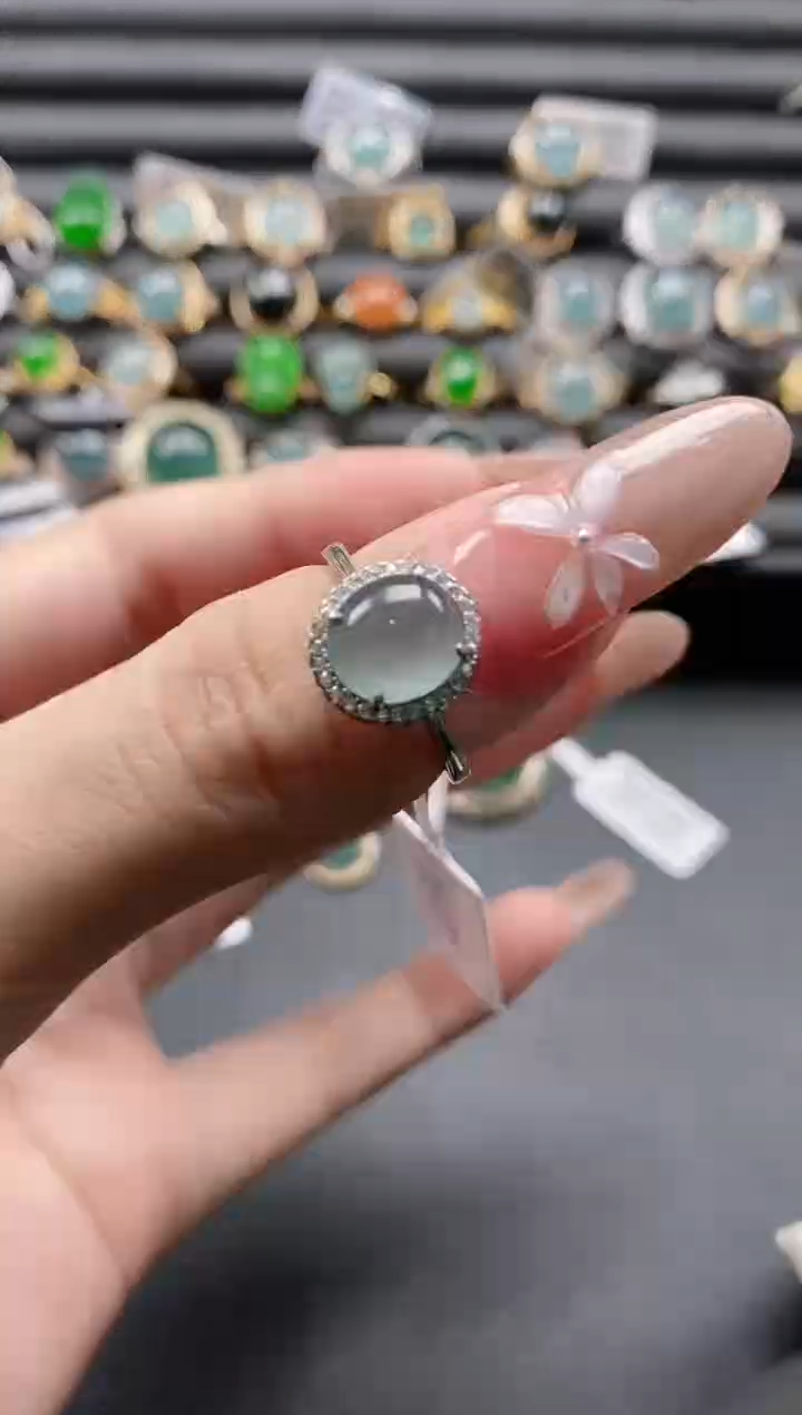 【闪购商品】翡翠戒指银S925镶嵌11111
