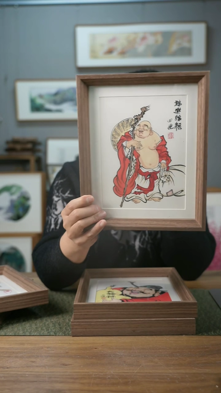 【闪购商品】书法手书/绘同款作品-协会会员老师带框作品