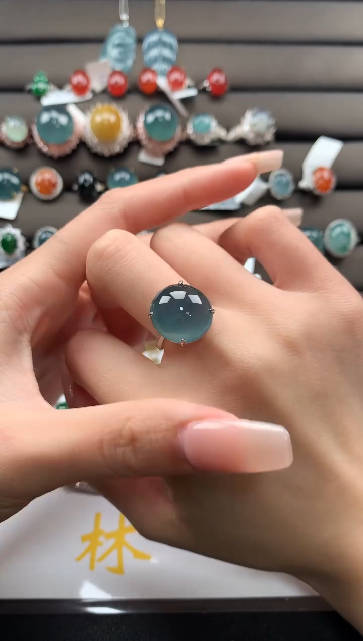 【闪购商品】翡翠戒指银S925镶嵌321312313