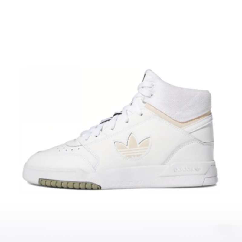 adidas 耐磨高帮板鞋女款白粉 FY3227