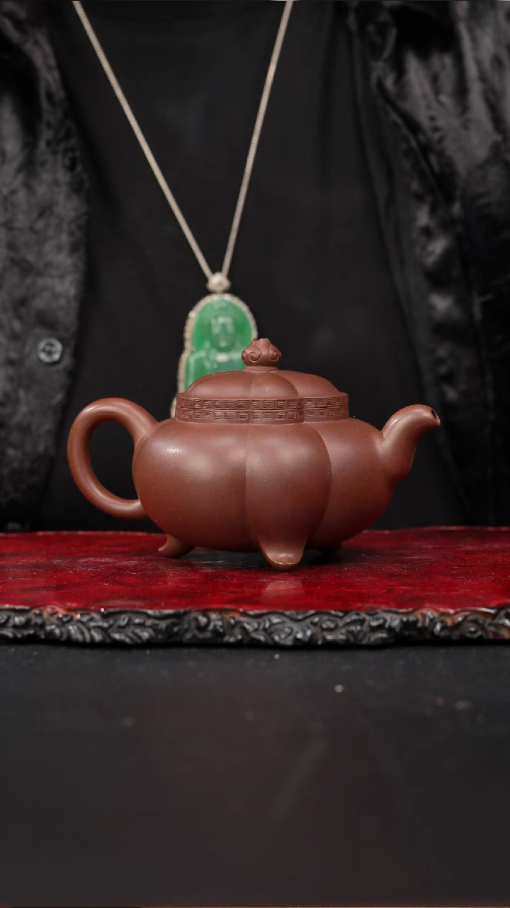 茶壶紫砂95 如意莲,JF,底槽清