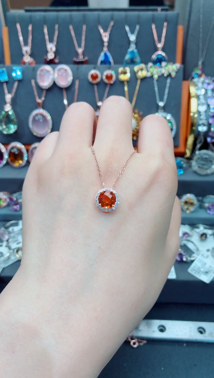 吊坠(赠链)银S925镶嵌水晶蛟*水晶吊坠