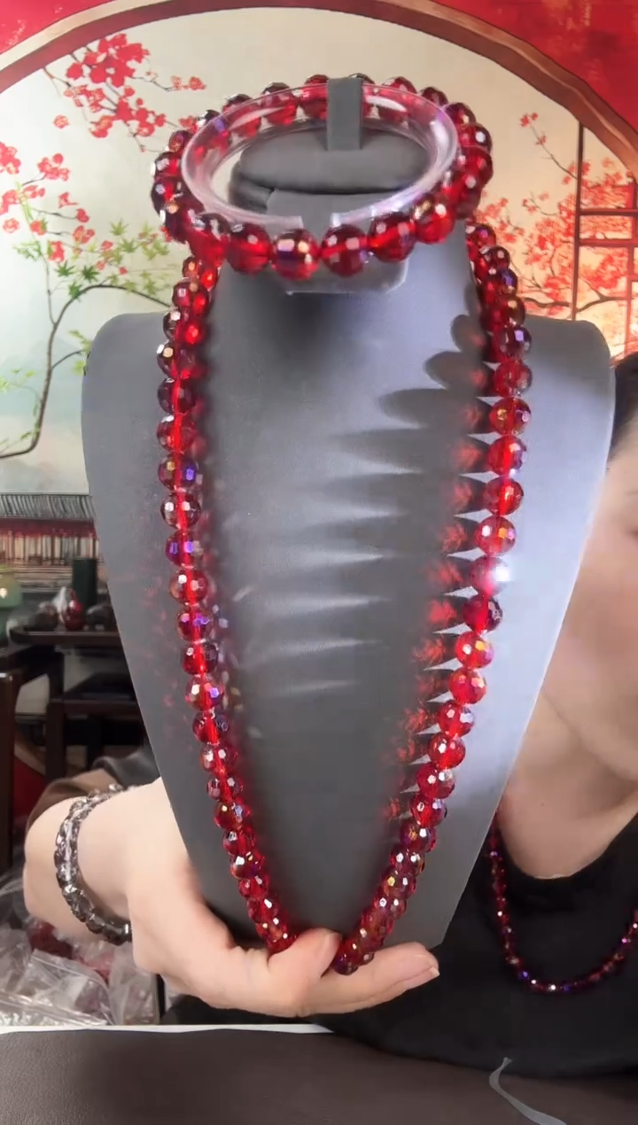 黑金龙钛红色系手串项链