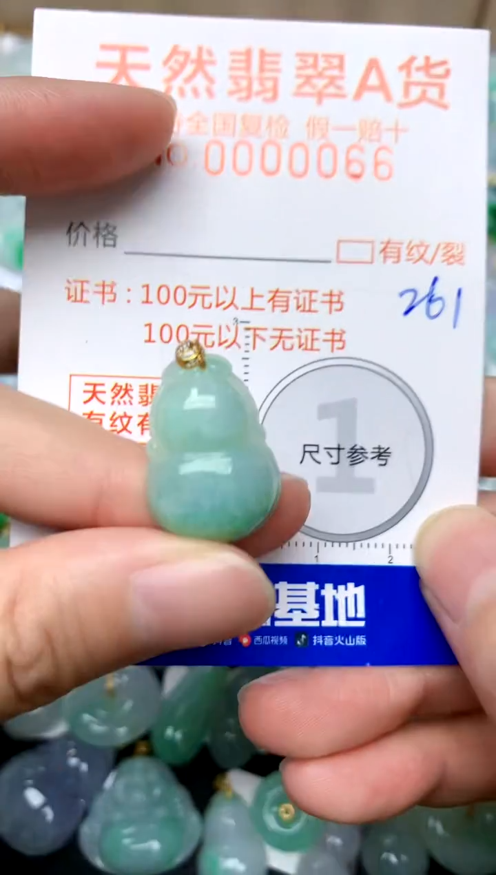 【闪购商品】翡翠颈饰18K金镶嵌261天然A货翡翠