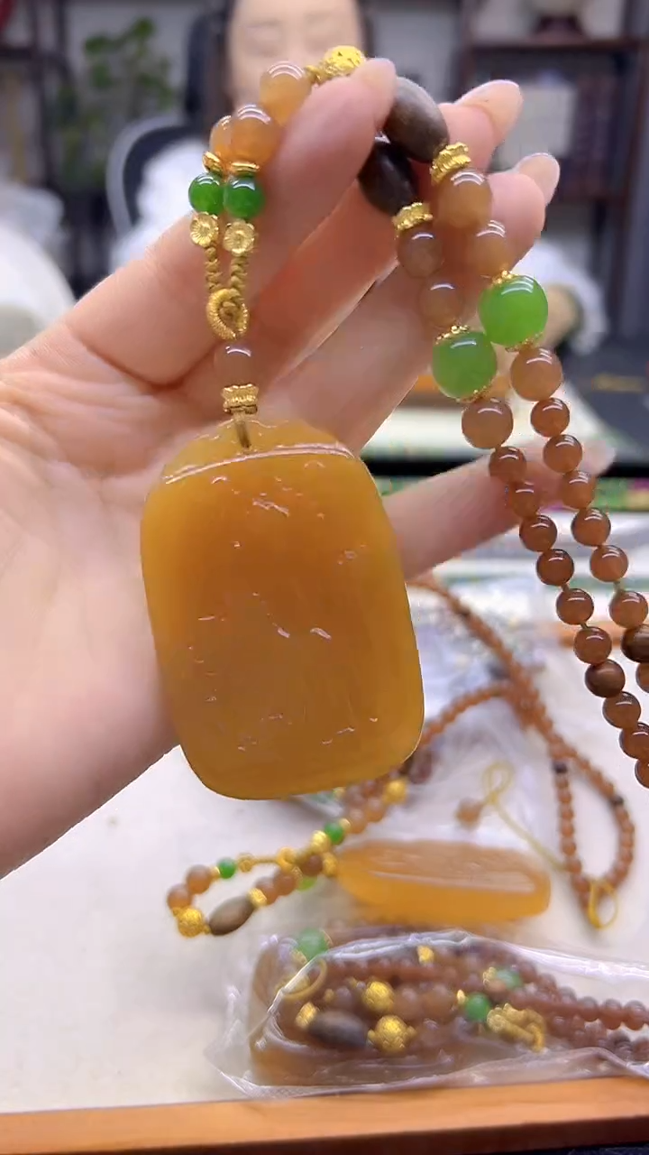 颈饰未镶嵌和田玉（糖玉）DIY款M861
