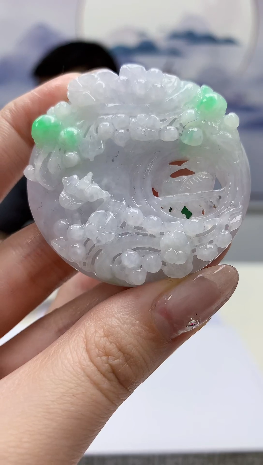 【闪购商品】定制翡翠未镶嵌5152jw-毛货挂件46