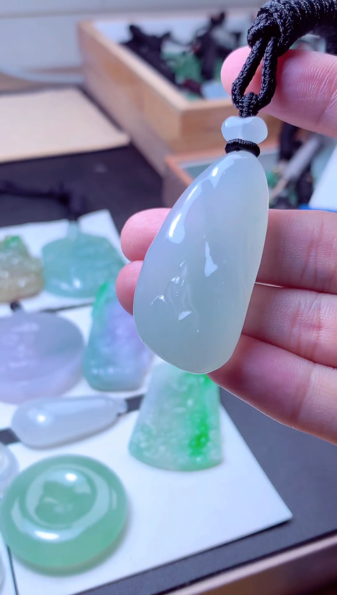 颈饰未镶嵌翡翠天然A货翡翠