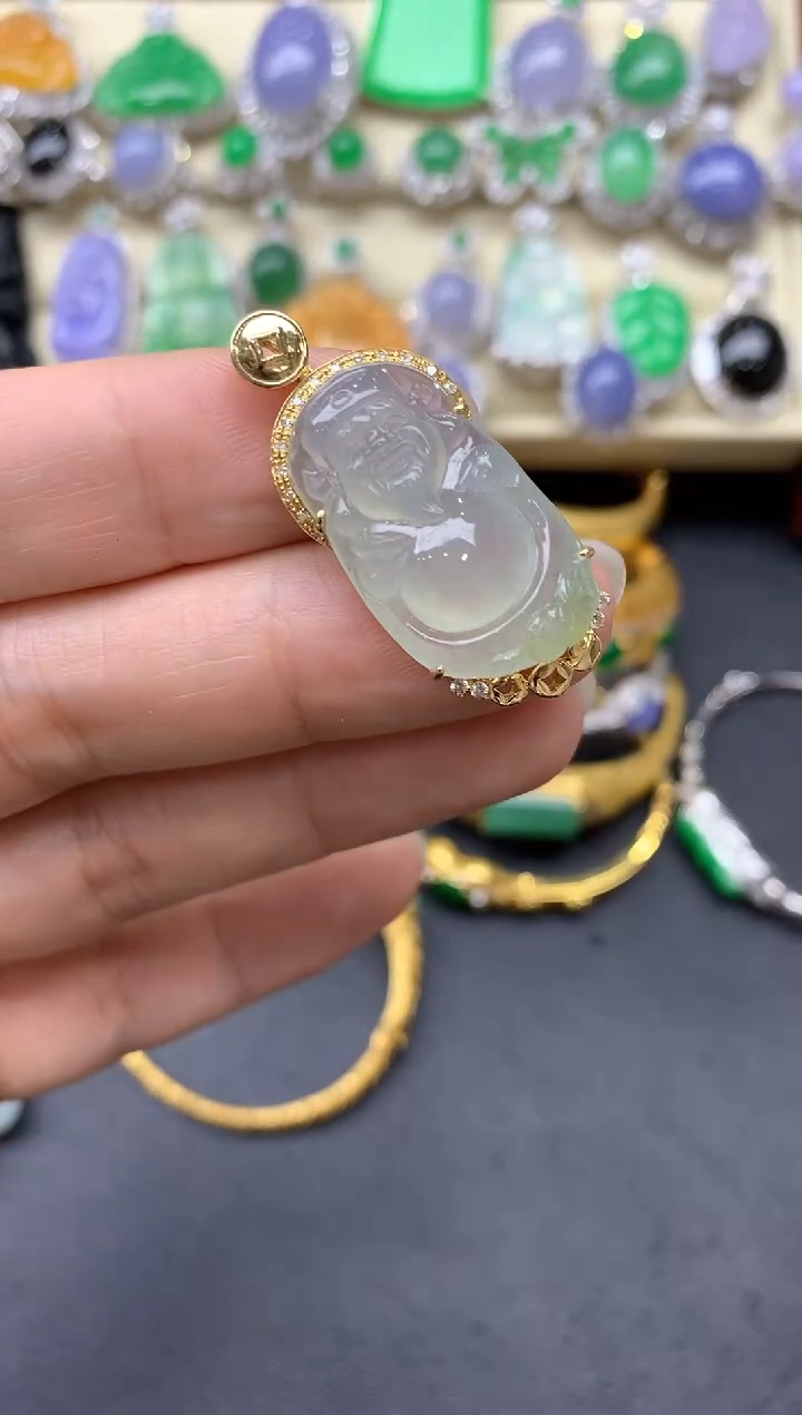 【闪购商品】翡翠颈饰18K金镶嵌512-中国好珍宝