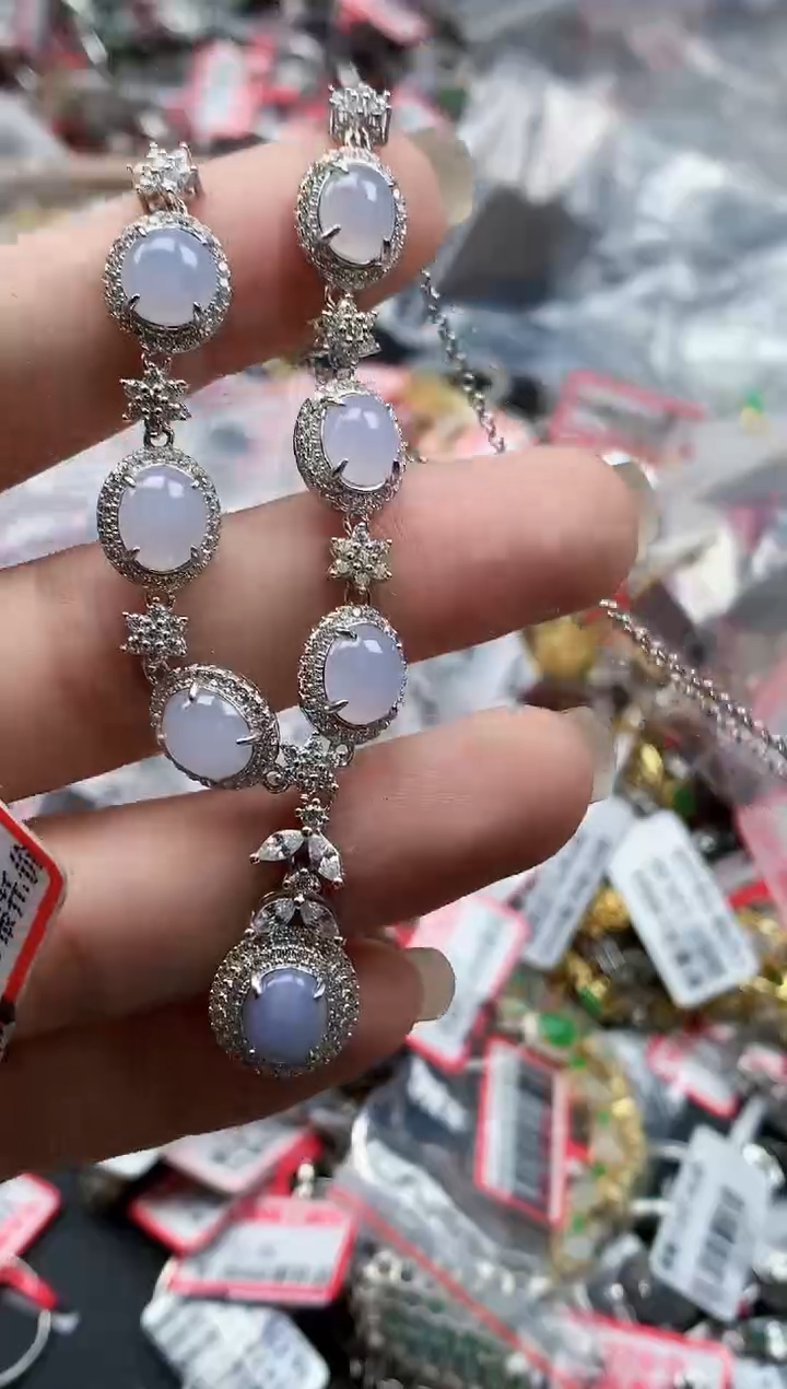 银S925镶嵌戒指翡翠天然A货缅甸翡翠