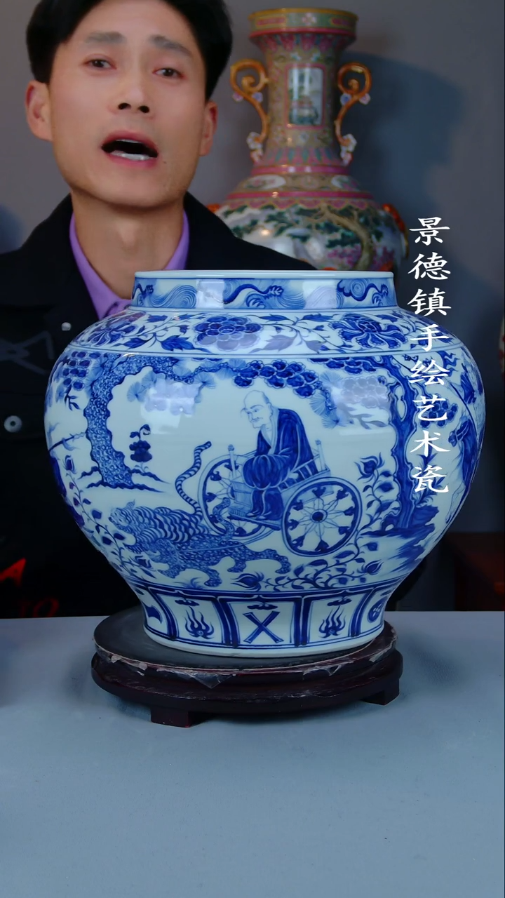 摆件陶瓷景德镇手工手绘陶瓷摆件16