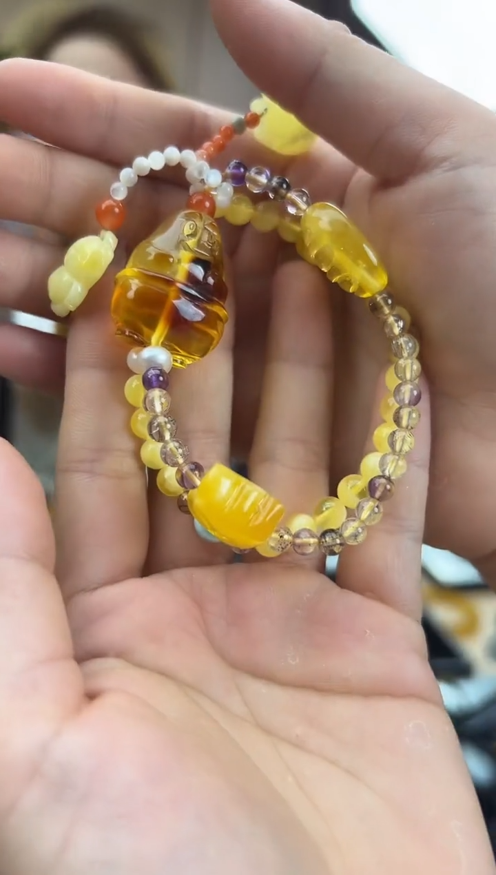 【闪购商品】琥珀裸石未镶嵌蜜蜡手串