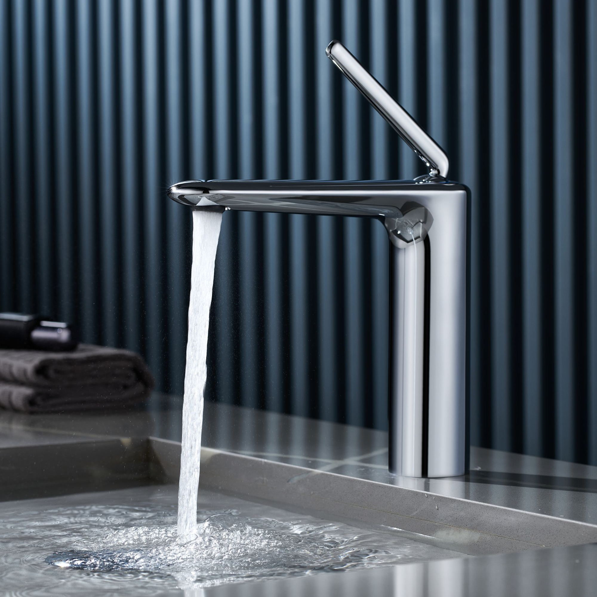 思可喜：全铜冷热面盆水龙头卫生间单孔防飞溅设计艺术冷热两用