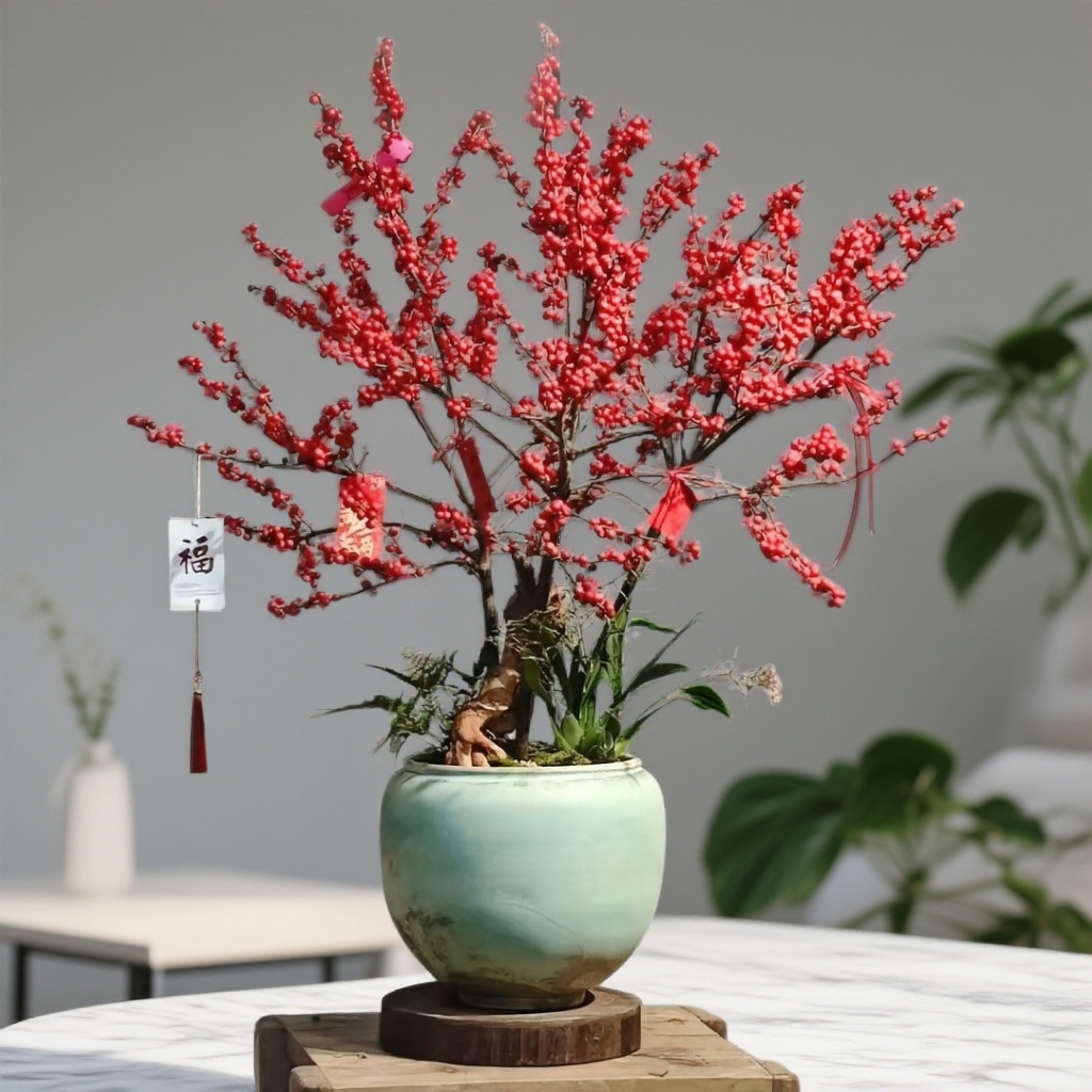 大冬红加高带红果北美花卉绿植耐寒摆件好养北美特级北美冬青