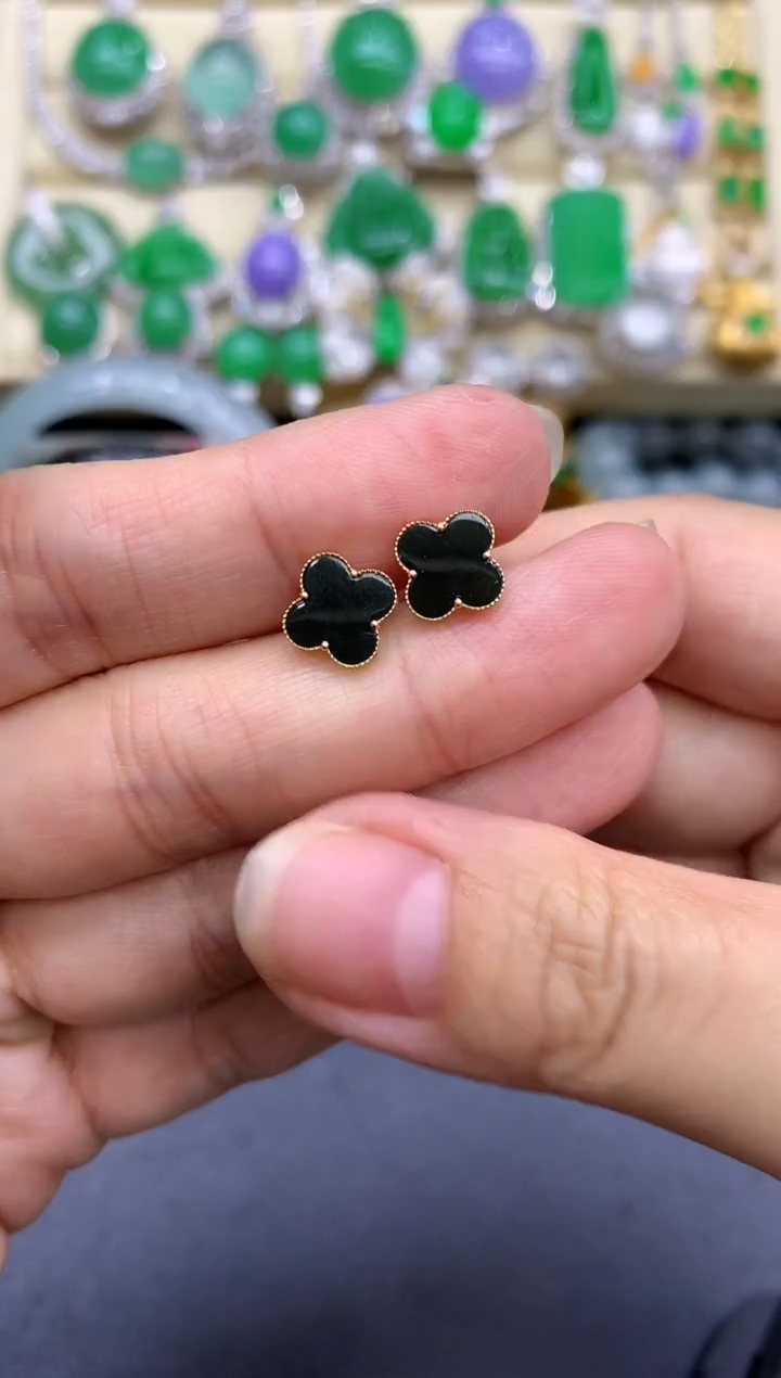 颈饰18K金镶嵌翡翠227-中国好珍宝