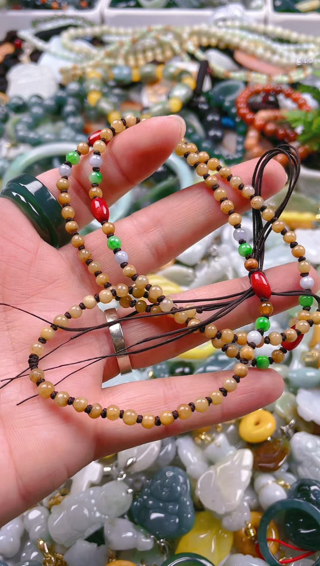 【闪购商品】翡翠颈饰未镶嵌3-4mm/Y/翡翠A货一图一物