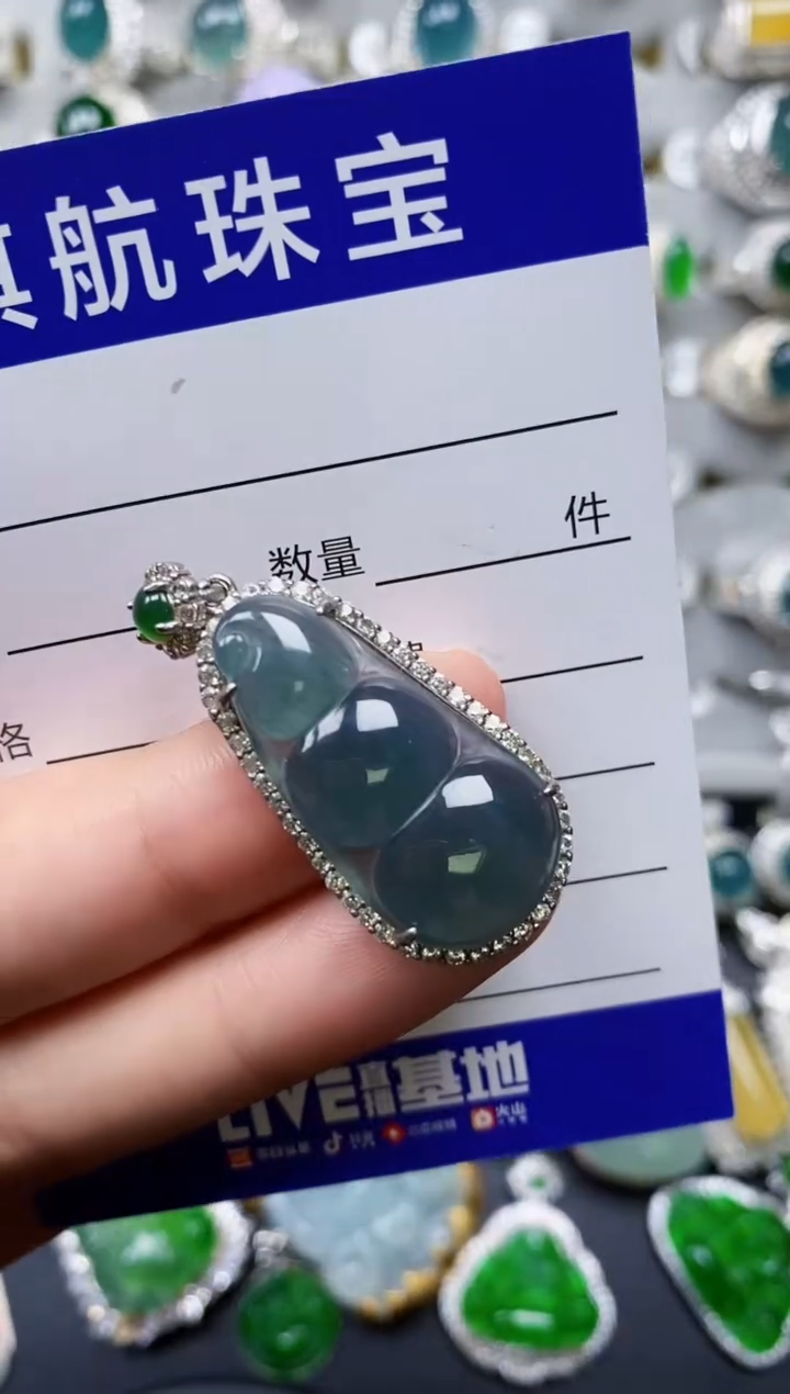 【闪购商品】翡翠颈饰银S925镶嵌0093